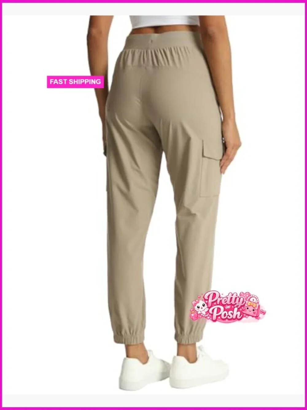 Water Resistant Joggers with Pockets for Hiking Running Travel